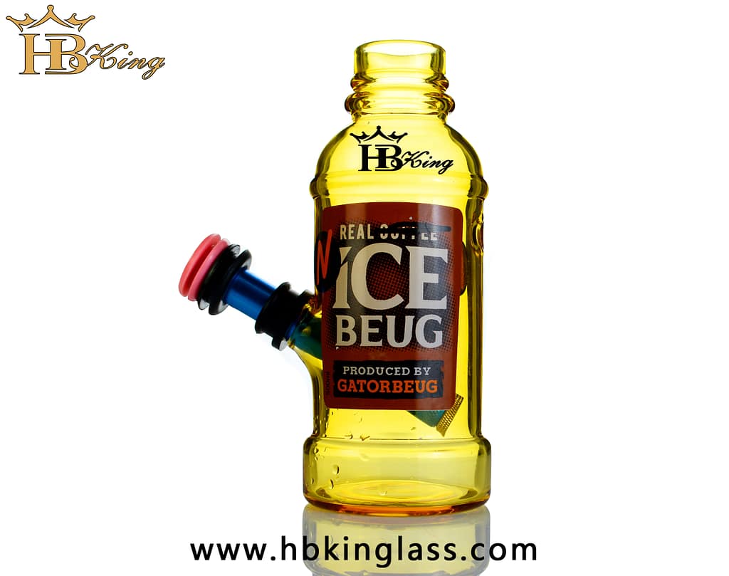 KQ69 7inch Beverage Bottle Glass Water Pipe HB King Glass The Art of Glass Innovation