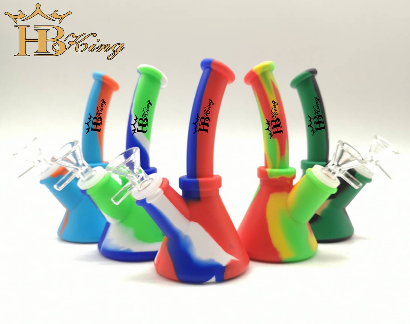 Robust HB58 Curved Bongs Silicon Bongs