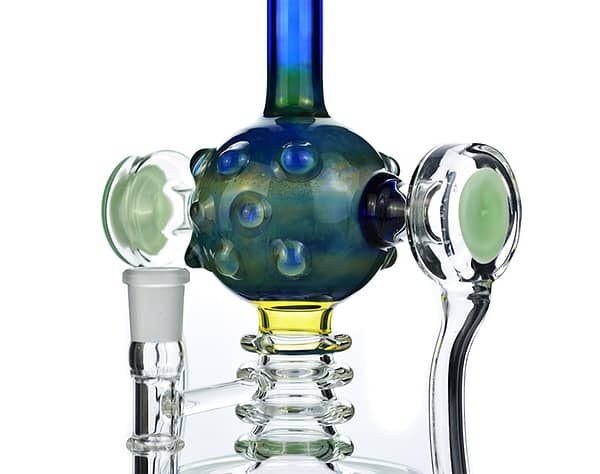 KR294 Big Base Recycler Bongs with Smoked Silver Colors 3