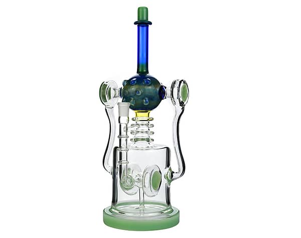 KR294 Big Base Recycler Bongs with Smoked Silver Colors