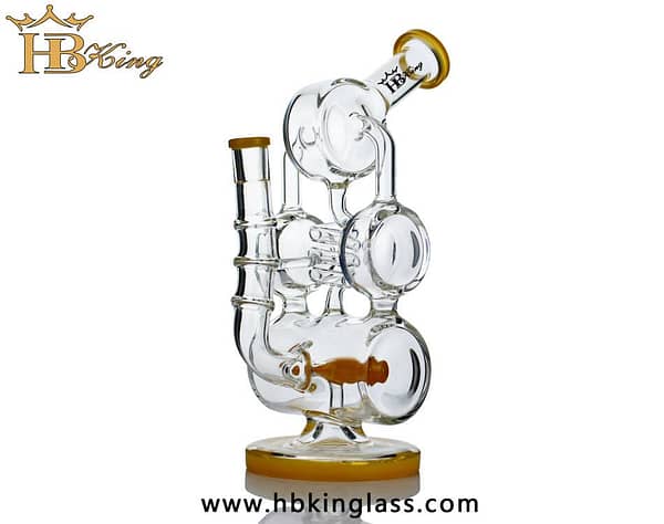 KR308 2023 newest thick Spiral cyclinder recycler bongs