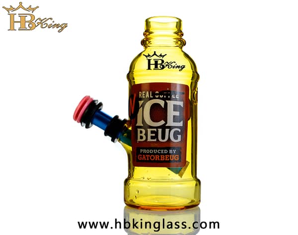 KQ69 7-inch Beverage Bottle Glass Water Pipe 1