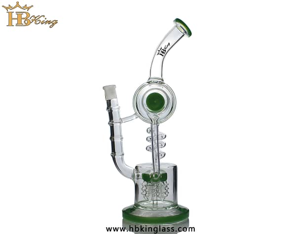 KR305 14inch spiral recycler glass water pipe 2