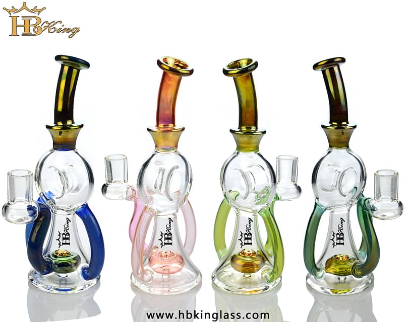 KR360 8-inch Electroplate Color Recycler Bong 4